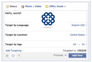 Facebook page post targeting enhanced screenshot